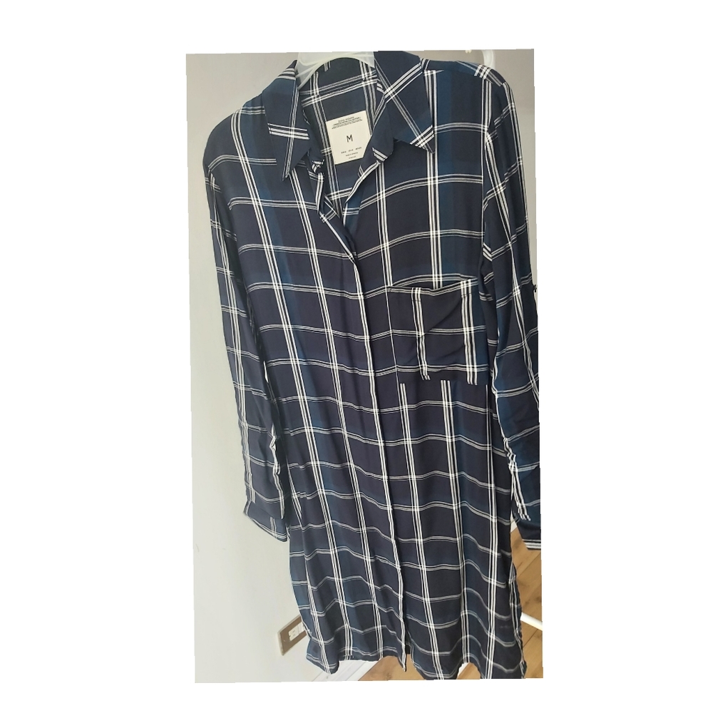 Zara long plaid shirts